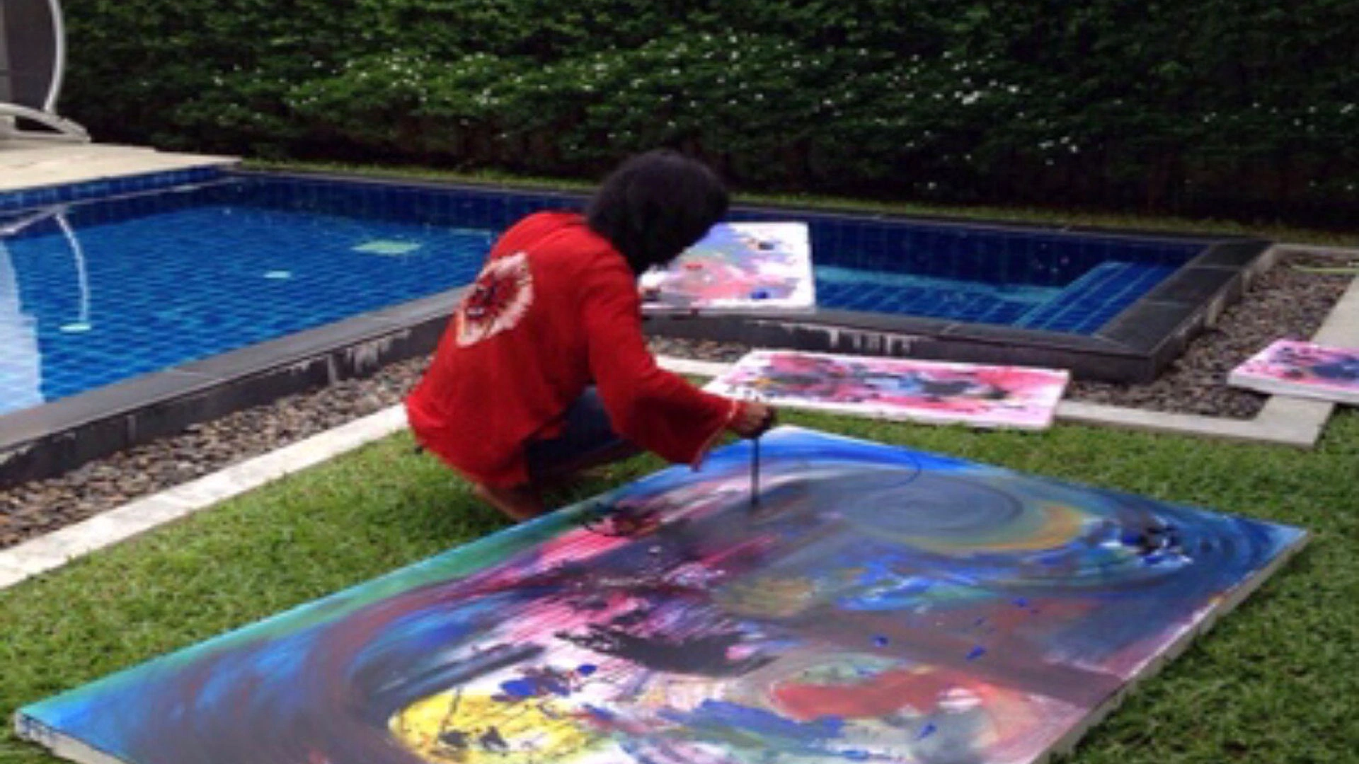 Danar Gondrong self-portrait — Yogyakarta artist portfolio header